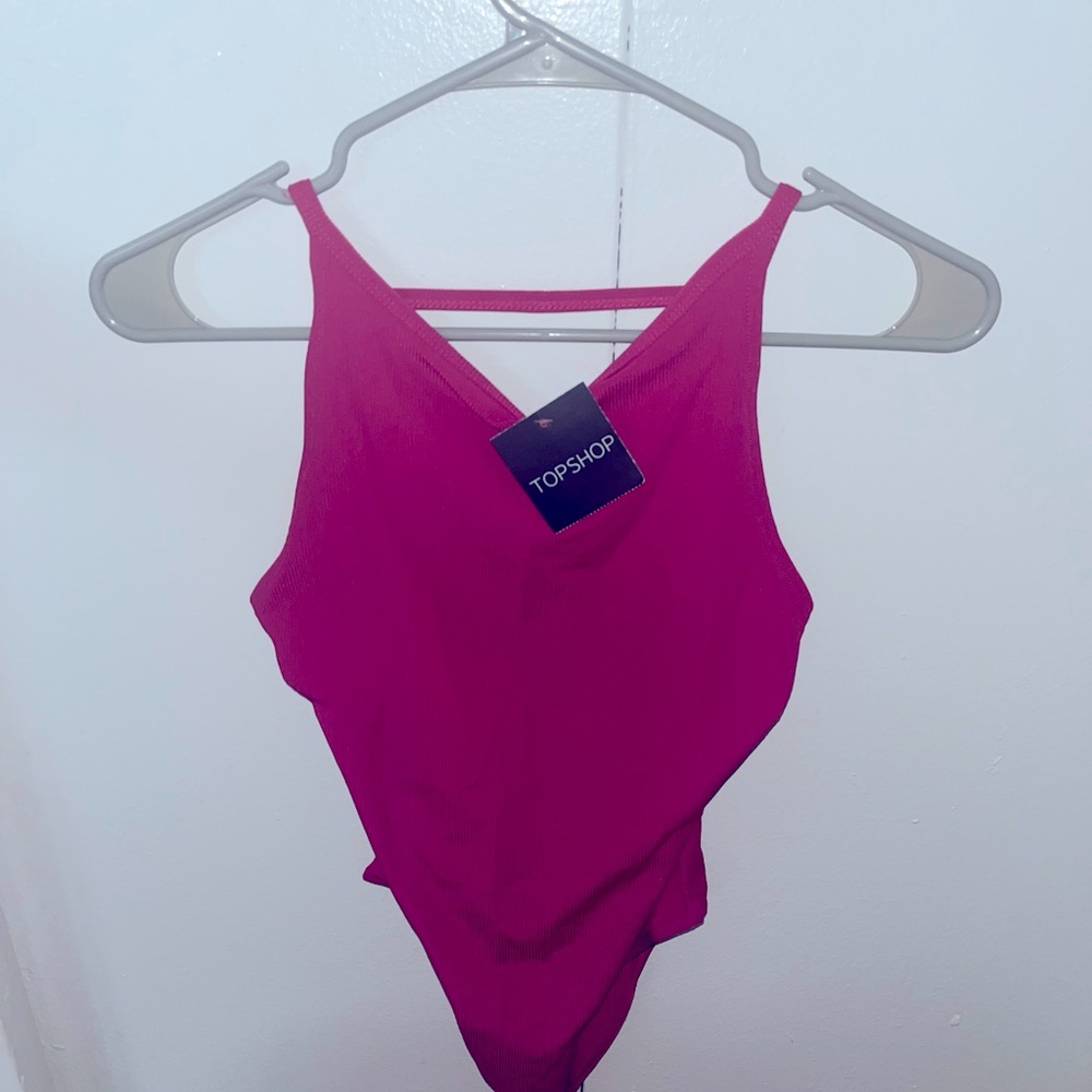Top Shop bodysuit, brand new, bright dark pink
